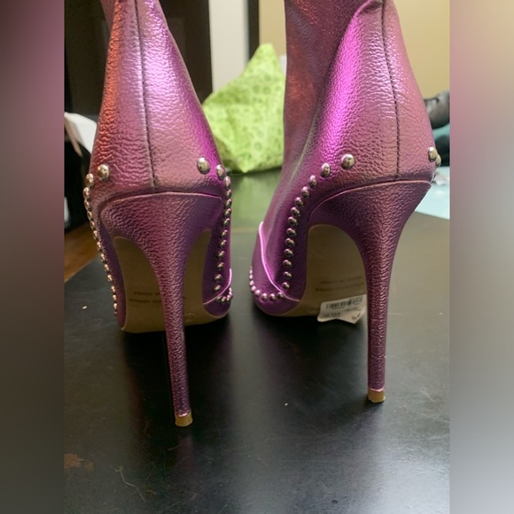 Wild Diva Pointy Toe Studded Booties - Picture 10 of 14